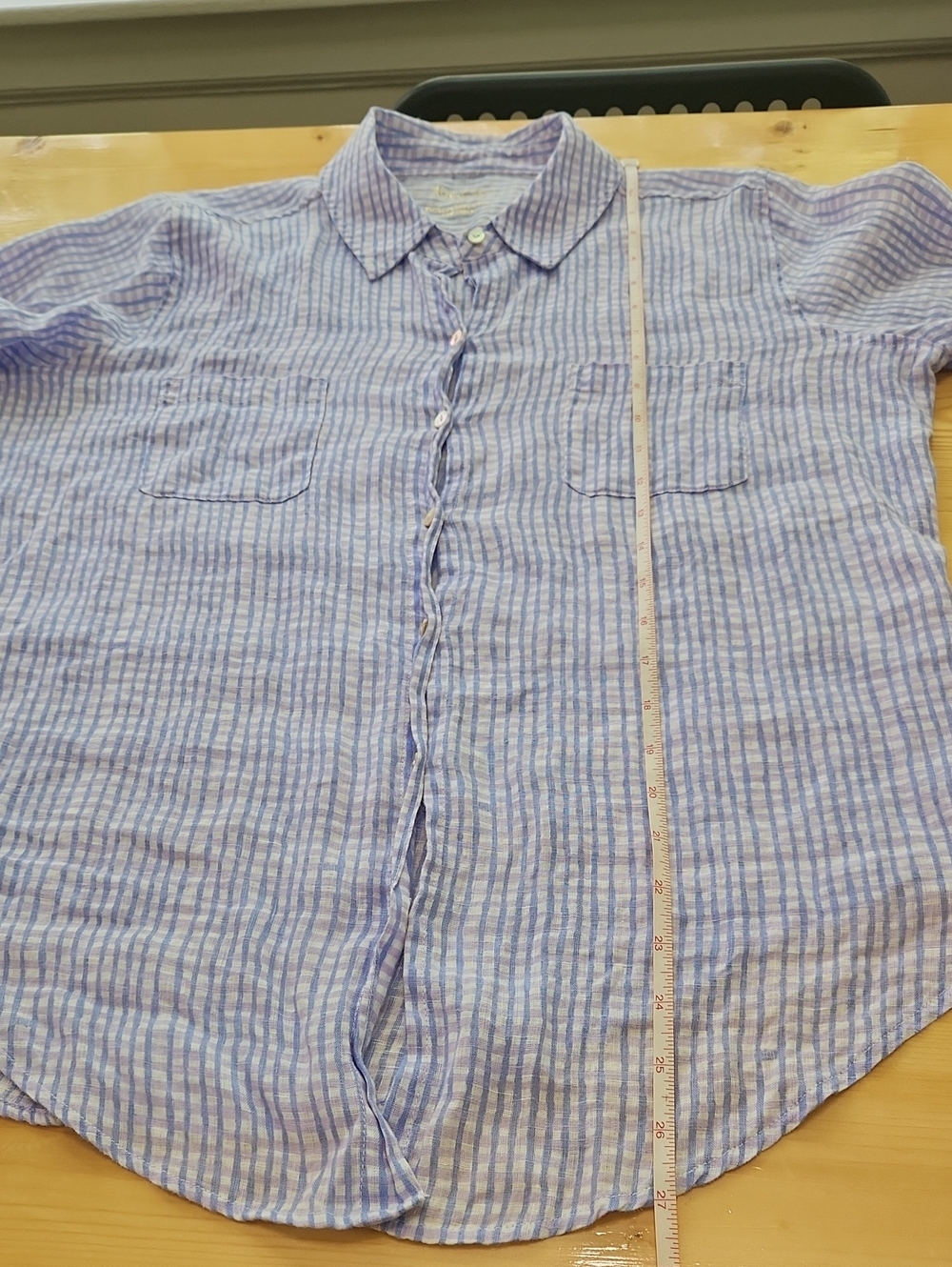 Lilly Pulitzer Sea View Linen Button Down Top in Lilac Verbena Gingham Size M - Picture 14 of 16